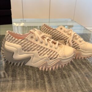 Converse Gray and White Sneakers with Unique Design